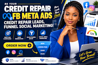 be your credit repair fb meta ads credit repair leads, funnel social marketing