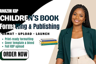 publish your children book on amazon KDP with kid book KDP formatting and upload