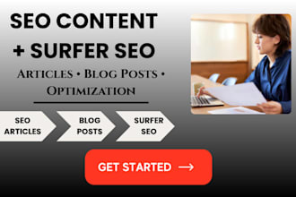 write se0 articles and surfer SEO optimized blog posts