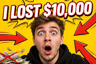 design 3 viral eye catching youtube thumbnails in mrbeast style