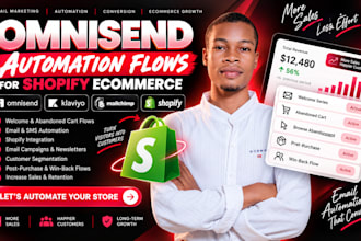 setup omnisend automation flows for shopify ecommerce