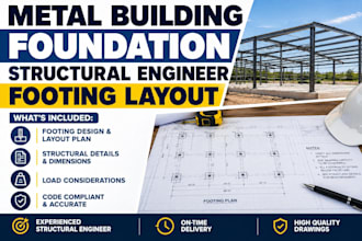 metal building foundation structural engineer footing layout illinois nc
