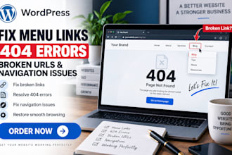 fix wordpress menu links 404 errors broken urls and navigation issues