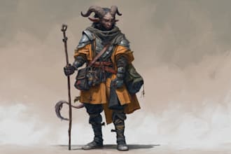 draw your dnd art or ttrpg character design or illustration