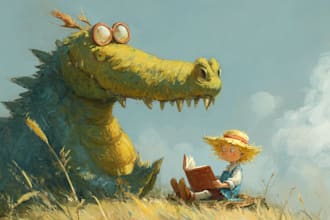 create enchanting children book cover illustrations