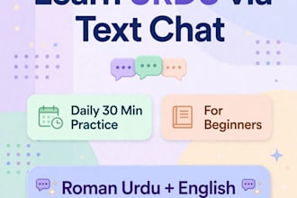 be your female urdu conversation partner through text chat