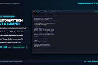 build custom python web scraper and lead generation workflow