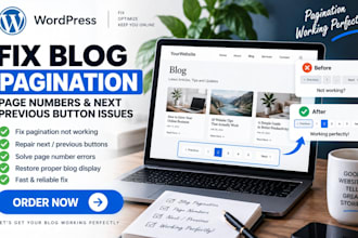 fix wordpress blog pagination page numbers and next previous button issues
