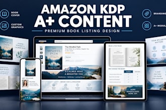 design high converting amazon KDP a plus content for your book to get sales