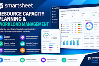 build smartsheet resource capacity planning and workload management system