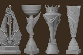 design custom 3d trophy model and 3d award for 3d printing stl 3mf