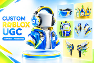 create custom roblox 3d models, ugc items and accessories