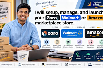 setup, manage, and launch your zoro, walmart, amazon marketplace store