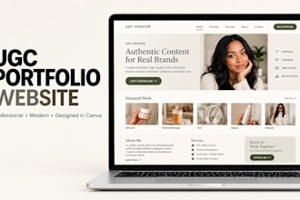design a professional ugc portfolio website in canva