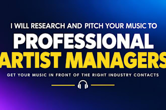 research and pitch your music to professional artist managers