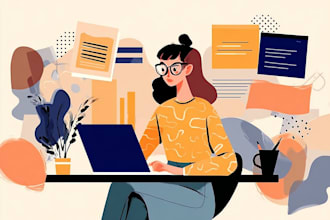 design modern flat vector illustrations for website, app, animation