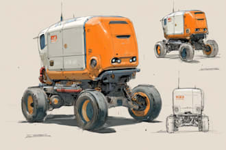 draw any concept vehicle or character for rpg game