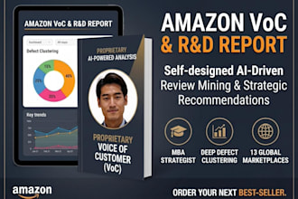 provide an amazon voc and product research strategy report