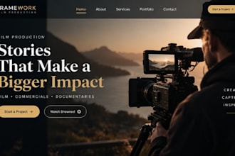 redesign squarespace film studio website film production portfolio website actor