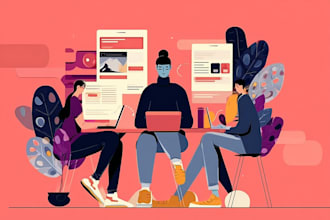 create modern flat vector illustrations
