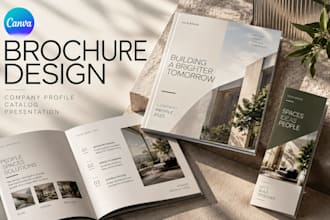 design a fully editable canva company profile brochure or product catalog design
