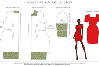 create professional sewing pattern and fashion illustration