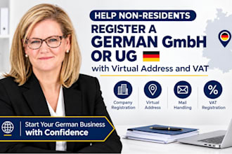 help non residents register a german gmbh or ug with virtual address and vat