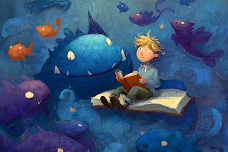 make children book cover illustration and kids book cover