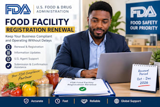 handle fda food facility registration renewal and compliance