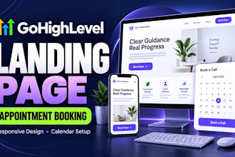 build a gohighlevel landing page with appointment booking