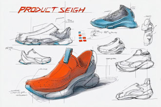 develop an industrial and product design concept by sketches