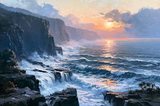 paint a landscape in real oil painting art