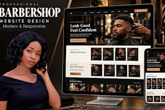 design barbershop website with online booking