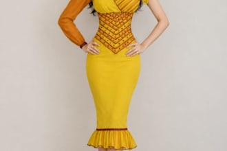 do custom women dress design and fashion illustration
