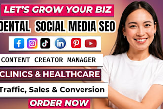 be your dental social media marketing manager for clinics and healthcare SMM