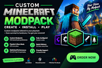 create a custom minecraft modpack with forge fabric or neoforge