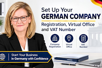 set up your german company registration, virtual office and vat number
