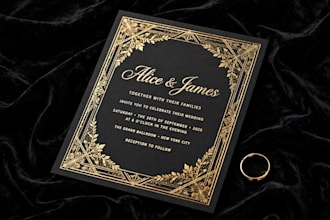 design luxury wedding birthday baby shower invitation card