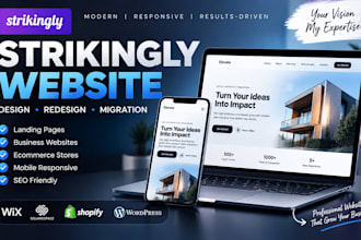 create, redesign or migrate a professional strikingly website for your business