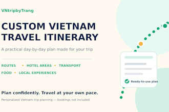 create a customized vietnam travel itinerary