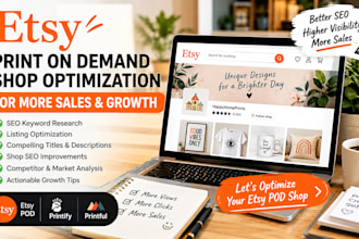 optimize your etsy print on demand shop for sales and growth