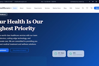 design a modern healthcare clinic website