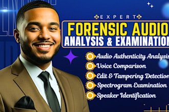 do forensic audio analysis, detection, examination with detailed reporting