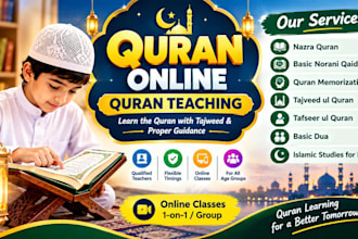 teach quran with tajweed, qaidah, and salah online