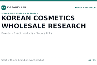 research korean cosmetics wholesale suppliers