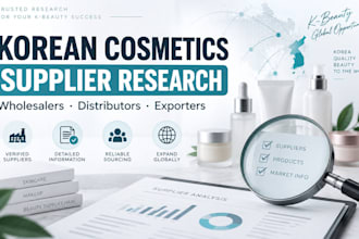 research korean cosmetics wholesalers and suppliers