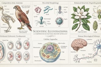 create scientific illustrations and medical figures