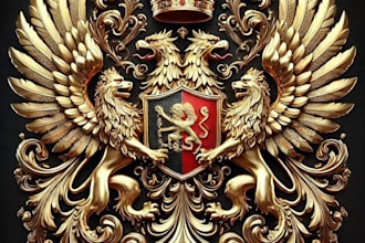 do vector tracing, family crest, coat of arms