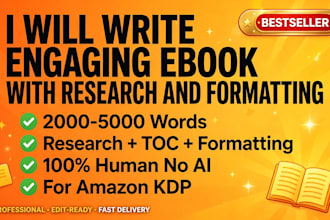 write engaging ebook with research and formatting