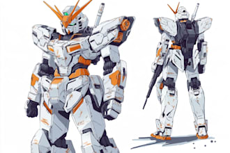 illustration and concept mecha, gundam